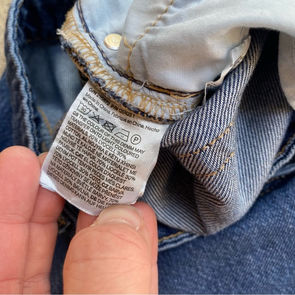 H&M High Rise Baggy Wide Leg Blue Jeans Relaxed Fit Size 10 - Picture 7 of 13